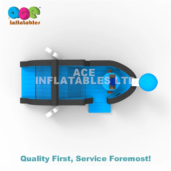Inflatable Captain Swan Slide Bounce Castle high quality